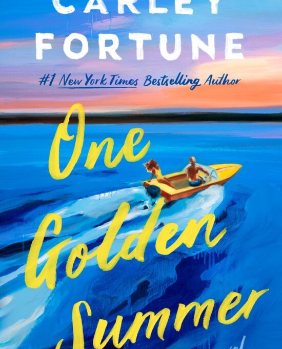 One Golden Summer Book Cover featuring a boatt in deep blue ocean